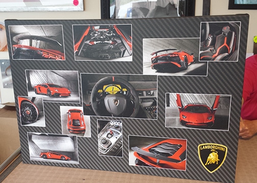 Lamborghini custom canvas, Lamborghini Custom Canvas, North West Picture and Sports Framing