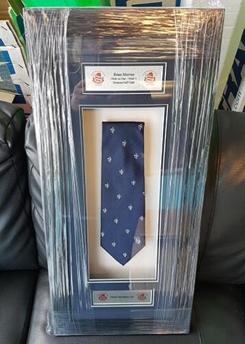 Framed golf tie from Ashton Golf Club